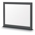 United Visual Products Corkboard, Fabric, Blk/Gry, 3 Door, 72 x 48" UV307-BLACK-MEDGRY